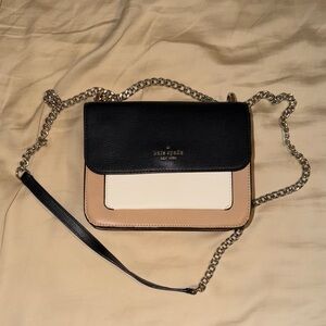 Kate Spade Black, Cream, and Tan Crossbody Bag